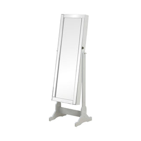 Yvonne Storage Jewelry Cheval Mirror Grey - Jewelry Armoire - Half Price Furniture