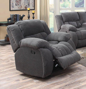 Weissman Upholstered Glider Recliner Charcoal - Recliner - Half Price Furniture