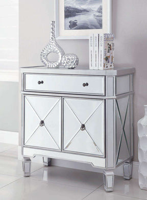 Aconitum 4-door Wine Cabinet Clear Mirror - Half Price Furniture
