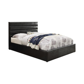 Riverbend Eastern King Upholstered Storage Bed Black Half Price Furniture
