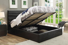 Riverbend Eastern King Upholstered Storage Bed Black Riverbend Eastern King Upholstered Storage Bed Black Half Price Furniture