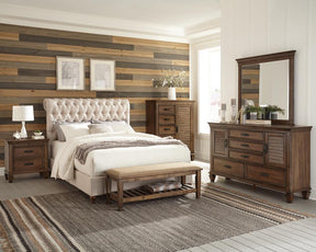 Devon Tufted Upholstered Eastern King Bed Beige - Bed - Half Price Furniture
