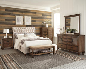 Devon Tufted Upholstered California King Bed Beige - Half Price Furniture