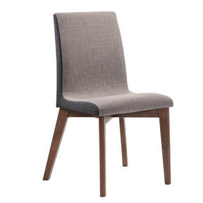 Redbridge Upholstered Side Chairs Grey and Natural Walnut (Set of 2) Half Price Furniture