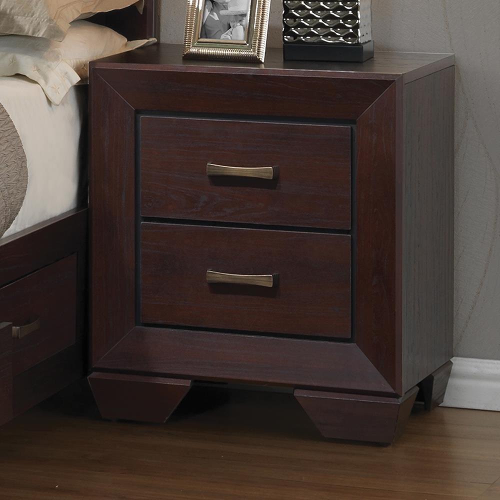 Kauffman 2-drawer Nightstand Dark Cocoa Kauffman 2-drawer Nightstand Dark Cocoa Half Price Furniture
