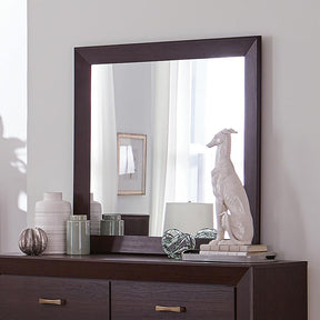 Kauffman Rectangular Dresser Mirror Dark Cocoa - Mirror - Half Price Furniture