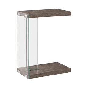 Colby Accent Table Weathered Grey and Clear - End Table - Half Price Furniture
