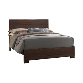 Edmonton Queen Panel Bed Rustic Tobacco - Bed - Half Price Furniture
