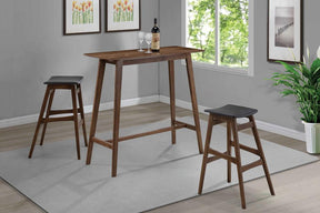 Finnick Rectangular Bar Table Walnut Half Price Furniture