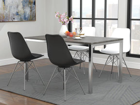 Juniper Armless Dining Chairs Black and Chrome (Set of 2) - Dining Chair - Half Price Furniture
