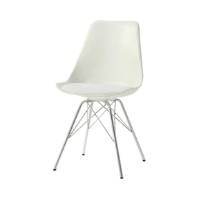 Juniper Armless Dining Chairs White and Chrome (Set of 2) - Dining Chair - Half Price Furniture