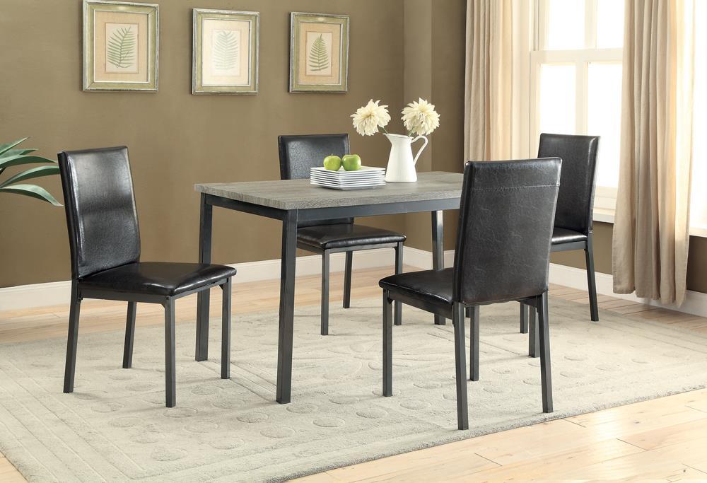 Garza Upholstered Dining Chairs Black (Set of 2)  Half Price Furniture