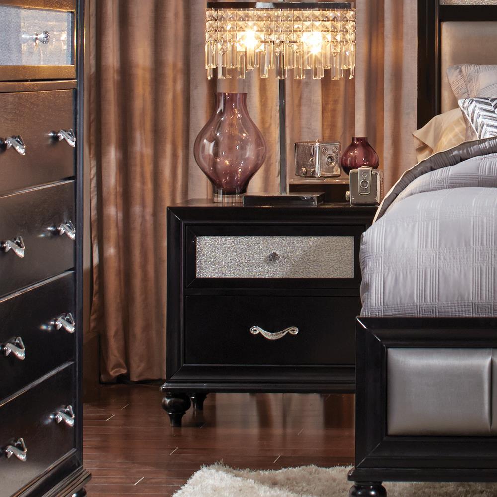 Barzini 2-drawer Rectangular Nightstand Black - Half Price Furniture