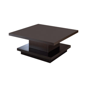Reston Pedestal Square Coffee Table Cappuccino - Coffee Table - Half Price Furniture