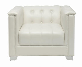 Chaviano Tufted Upholstered Chair Pearl White Chaviano Tufted Upholstered Chair Pearl White Half Price Furniture