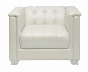 Chaviano Tufted Upholstered Chair Pearl White - Chair - Half Price Furniture