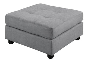 Claude Tufted Cushion Back Ottoman Dove - Ottoman - Half Price Furniture