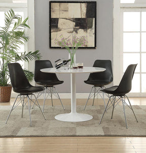 Lowry Round Dining Table White - Half Price Furniture