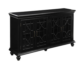 Kovu 4-door Accent Cabinet Black  Half Price Furniture