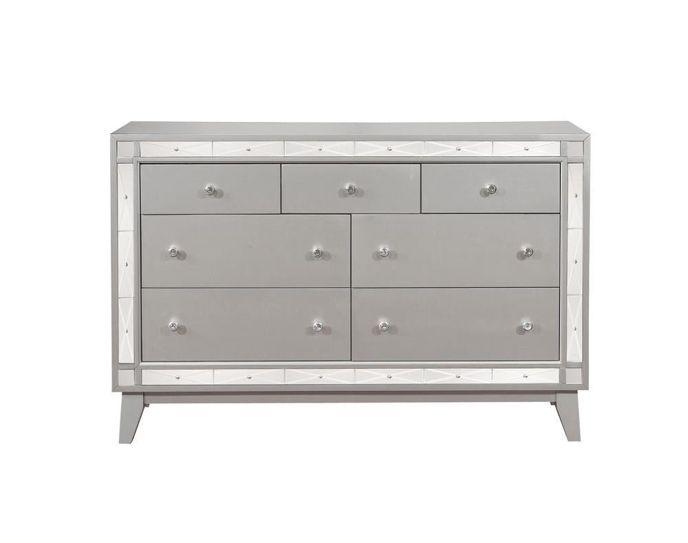 Leighton 7-drawer Dresser Metallic Mercury - Half Price Furniture
