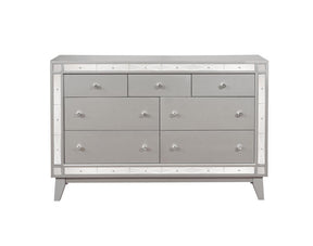 Leighton 7-drawer Dresser Metallic Mercury - Dresser - Half Price Furniture
