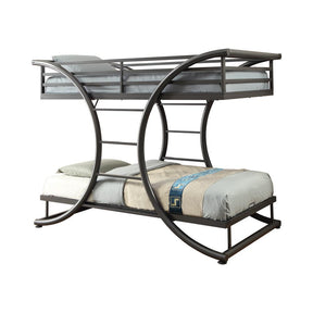 Stephan Twin Over Twin Bunk Bed Gunmetal - Bunk Bed - Half Price Furniture