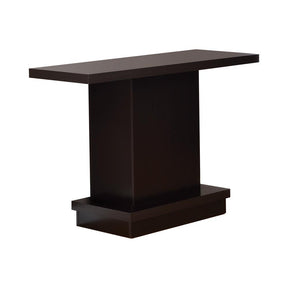 Reston Pedestal Sofa Table Cappuccino  Half Price Furniture