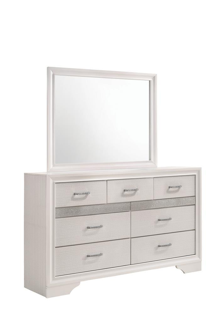 Miranda Rectangular Dresser Mirror White  Half Price Furniture