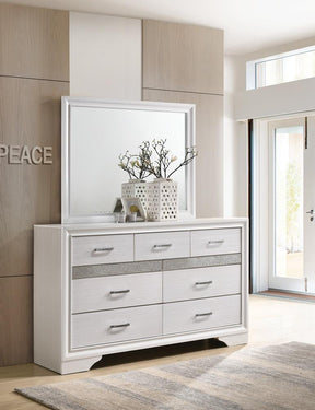 Miranda Rectangular Dresser Mirror White - Mirror - Half Price Furniture