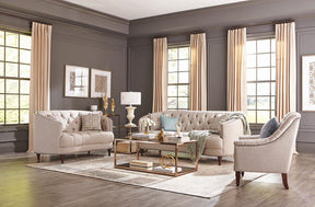 Avonlea Sloped Arm Upholstered Chair Grey - Chair - Half Price Furniture