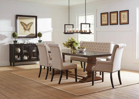 Alana Tufted Back Upholstered Arm Chair Beige - Dining Chair - Half Price Furniture