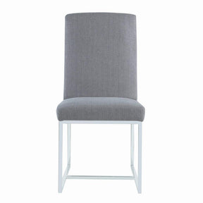 Mackinnon Upholstered Side Chairs Grey and Chrome (Set of 2) - Dining Chair - Half Price Furniture