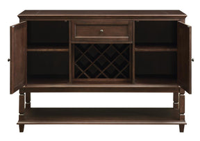 Parkins Server with Lower Shelf Rustic Espresso Parkins Server with Lower Shelf Rustic Espresso Half Price Furniture