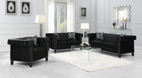 Reventlow Tufted Chair Black  Half Price Furniture
