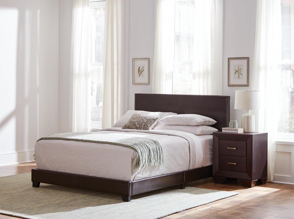 Dorian Upholstered Full Bed Brown - Half Price Furniture