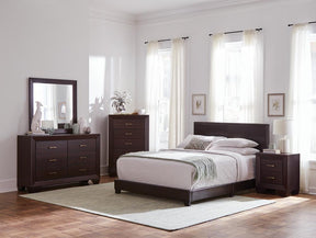 Dorian Upholstered Full Bed Brown - Bed - Half Price Furniture