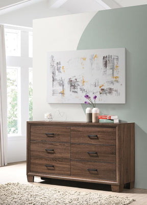 Brandon 6-drawer Dresser Medium Warm Brown - Dresser - Half Price Furniture