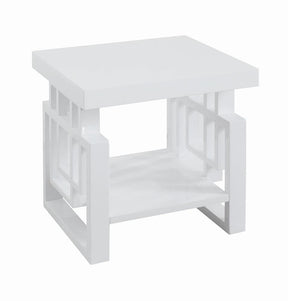 Schmitt Rectangular End Table High Glossy White - End Table - Half Price Furniture