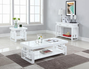 Schmitt Rectangular End Table High Glossy White - Half Price Furniture