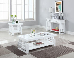 Schmitt Rectangular End Table High Glossy White - End Table - Half Price Furniture