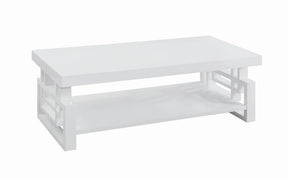 Schmitt Rectangular Coffee Table High Glossy White - Coffee Table - Half Price Furniture