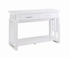 Schmitt Rectangular 2-drawer Sofa Table High Glossy White - Sofa Table - Half Price Furniture