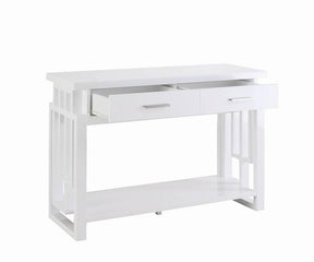 Schmitt Rectangular 2-drawer Sofa Table High Glossy White - Sofa Table - Half Price Furniture