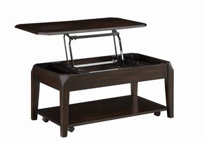 Baylor Lift Top Coffee Table with Hidden Storage Walnut - Coffee Table - Half Price Furniture