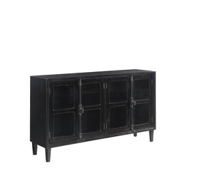 Sylvia 4-door Accent Cabinet Black  Half Price Furniture