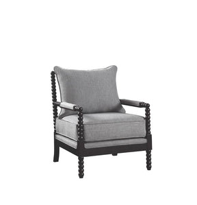 Blanchett Cushion Back Accent Chair Grey and Black - Accent Chair - Half Price Furniture