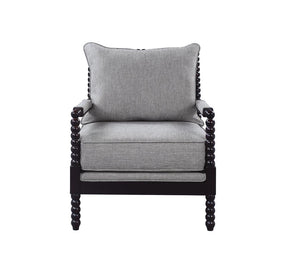 Blanchett Cushion Back Accent Chair Grey and Black - Accent Chair - Half Price Furniture