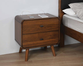 Robyn 2-drawer Nightstand Dark Walnut Robyn 2-drawer Nightstand Dark Walnut Half Price Furniture