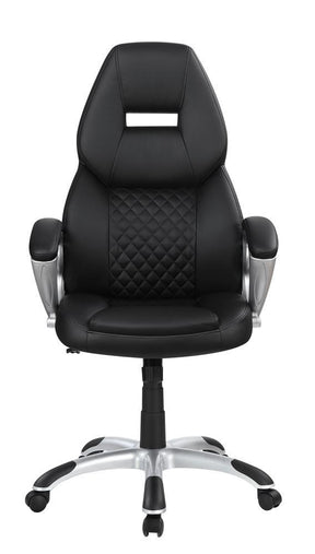 Bruce Adjustable Height Office Chair Black and Silver - Office Chair - Half Price Furniture
