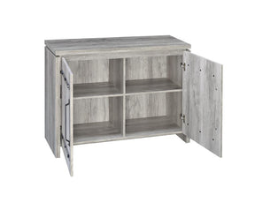 Enoch 2-door Accent Cabinet Grey Driftwood Enoch 2-door Accent Cabinet Grey Driftwood Half Price Furniture